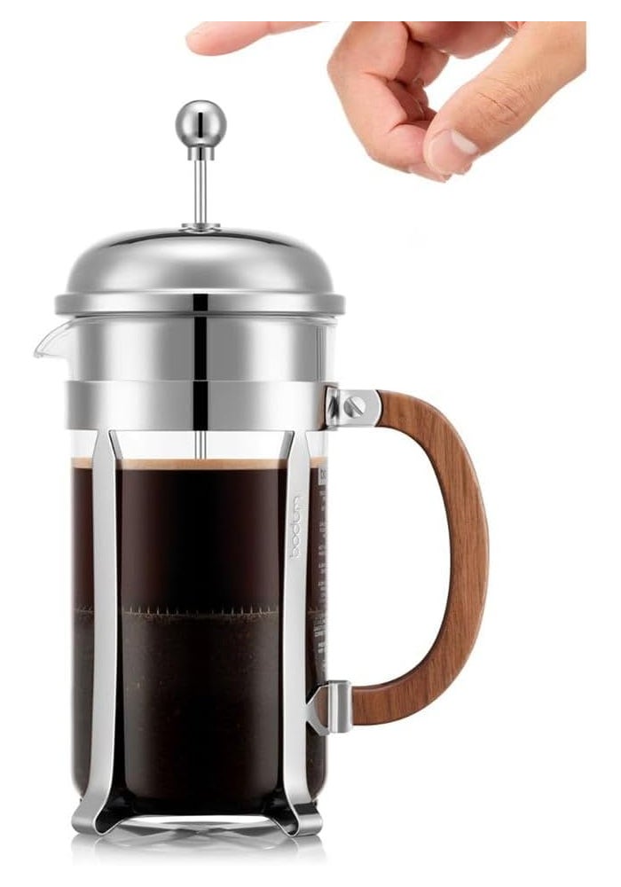 Bodum Chambord French Press with Wooden Handle, 1L - Image 2